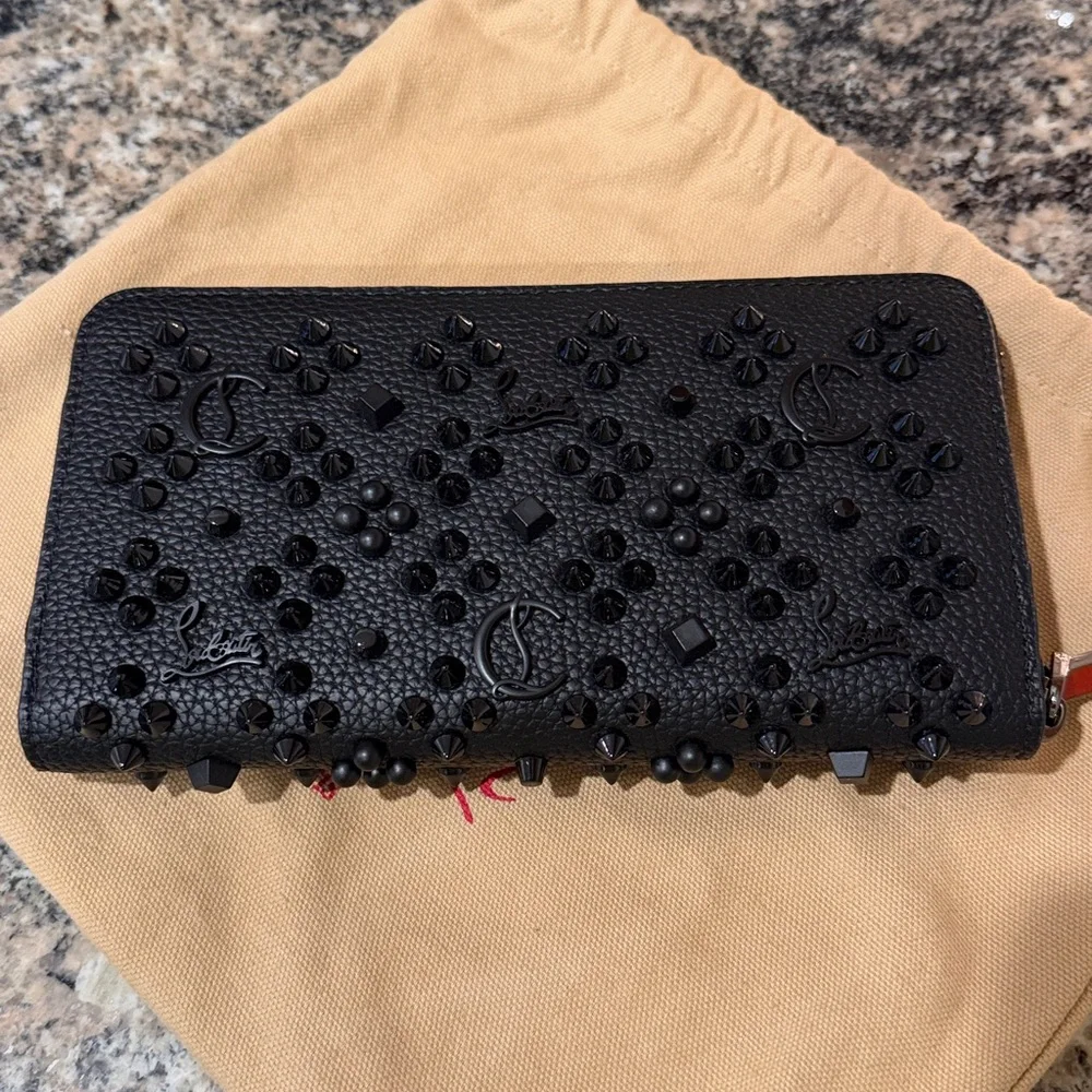 Christian Louboutin Black Spiked Panettone Loubinthesky Wallet